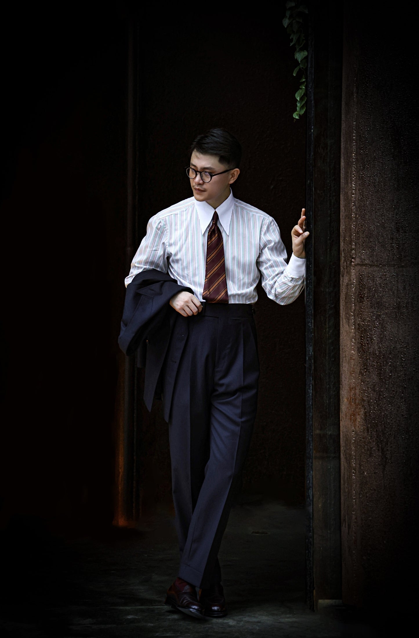 「Nightfall Chevron」Suit Jacket