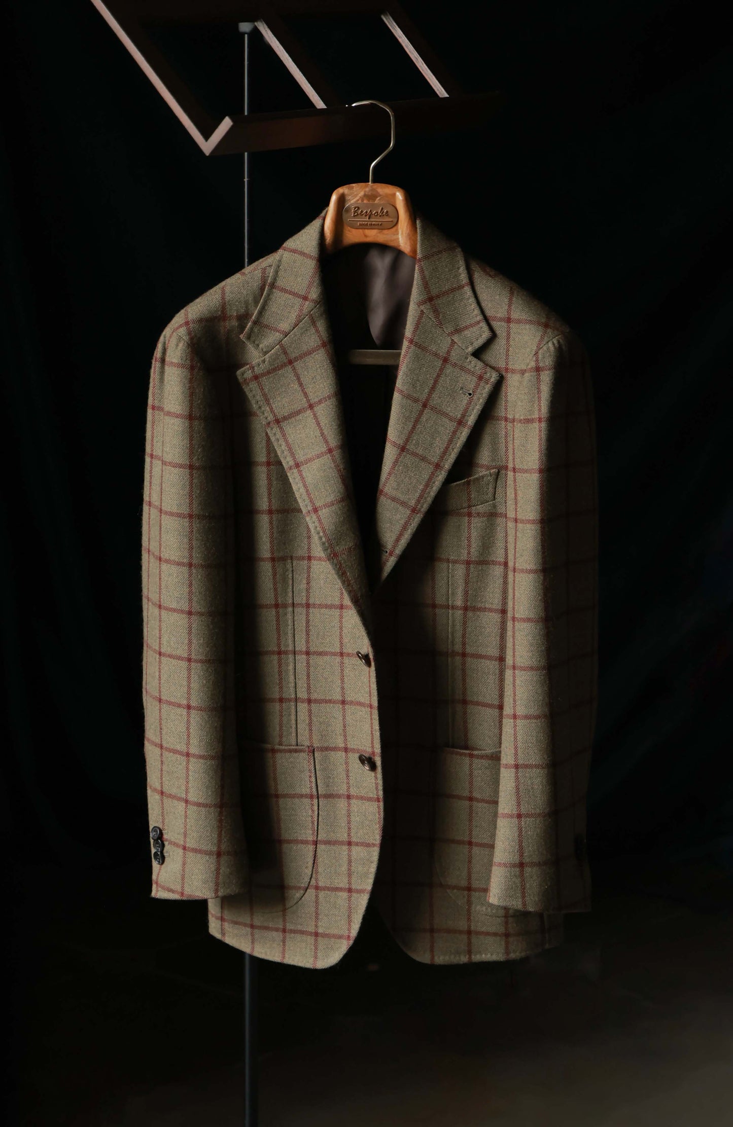 MOON Full-Canvas Single-Breasted Suit Jacket — Russet Windowpane