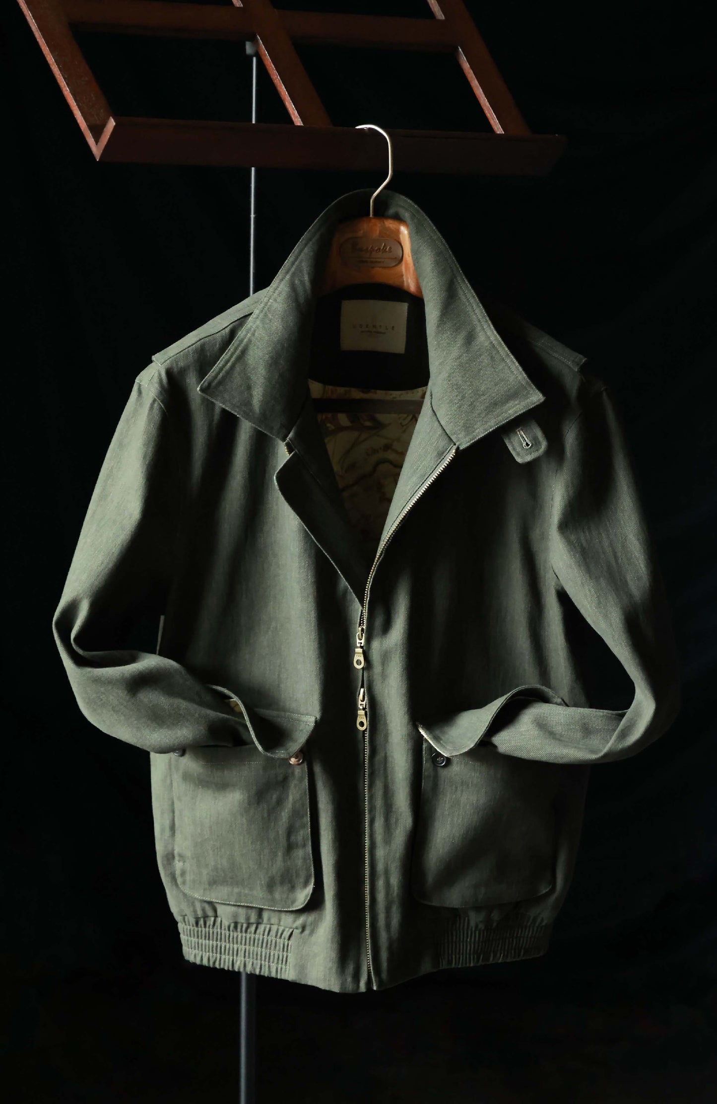 Heavy Cotton Bomber Jacket — Imperial Green
