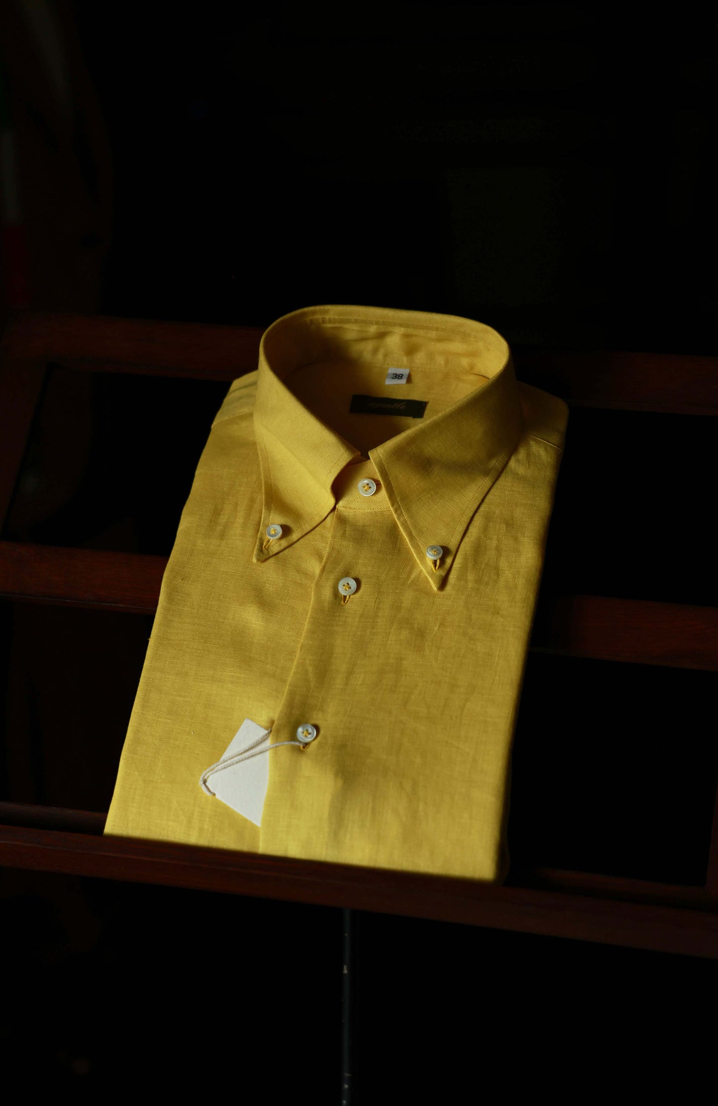 Linen Button-Down Collar Shirt — Lemon Zest