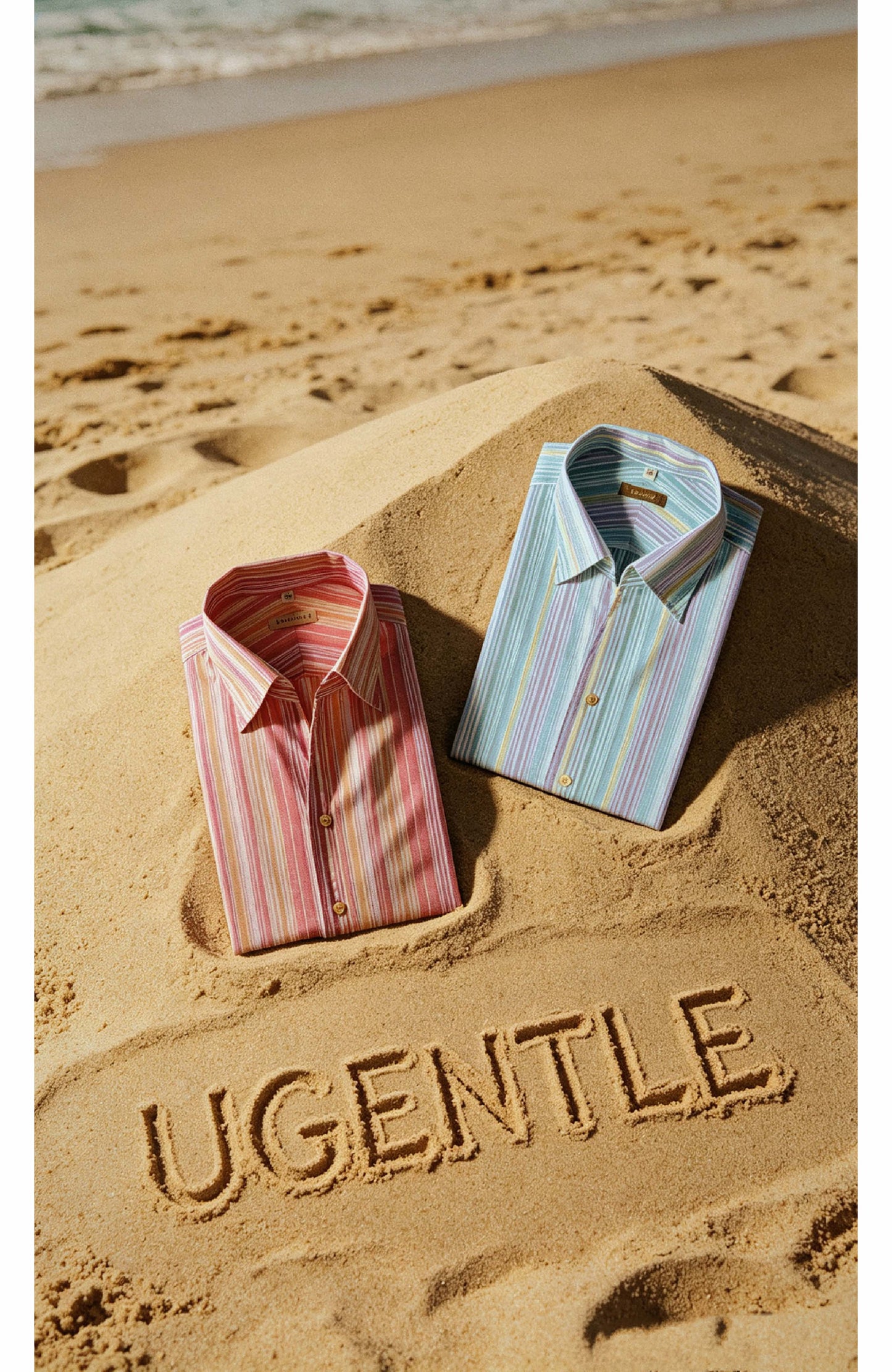 One-Piece Collar Cotton Shirt — Sicilian Pink Stripe