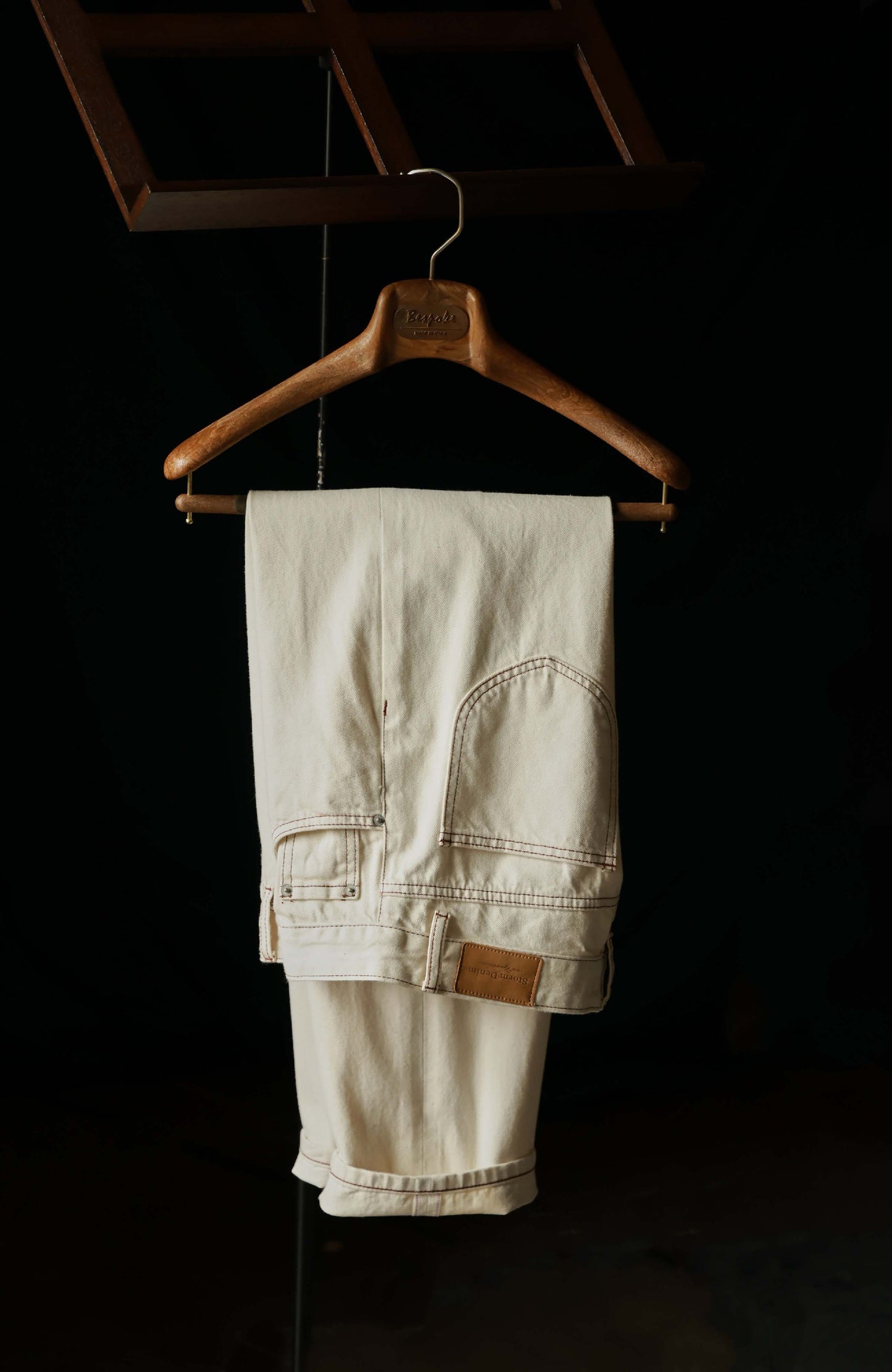 Mid-High Waisted Casual Trousers — Rice