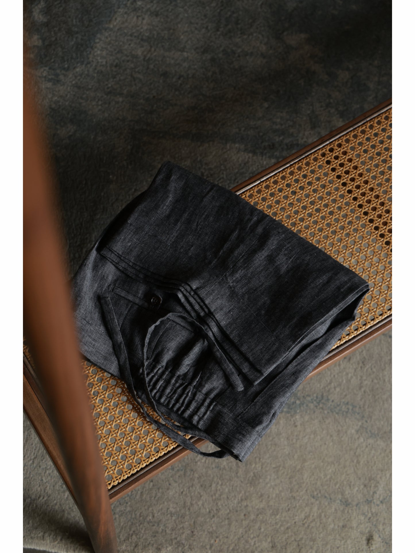 Linen Shorts — Denim