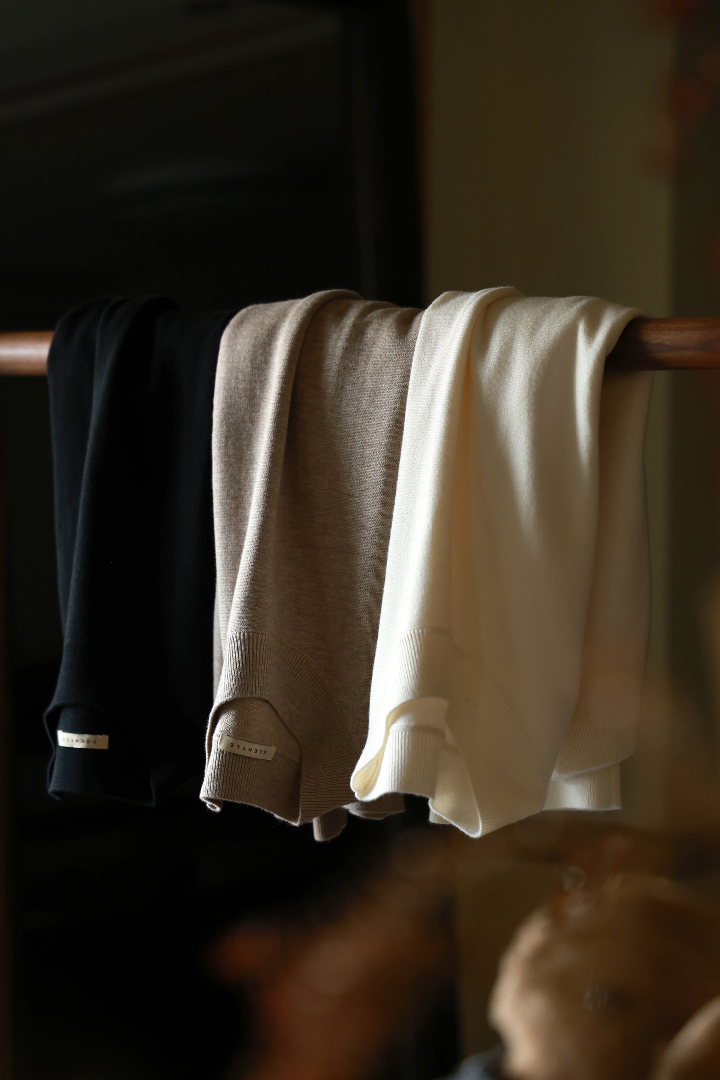 「Midnight Black」Mock Neck Sweater