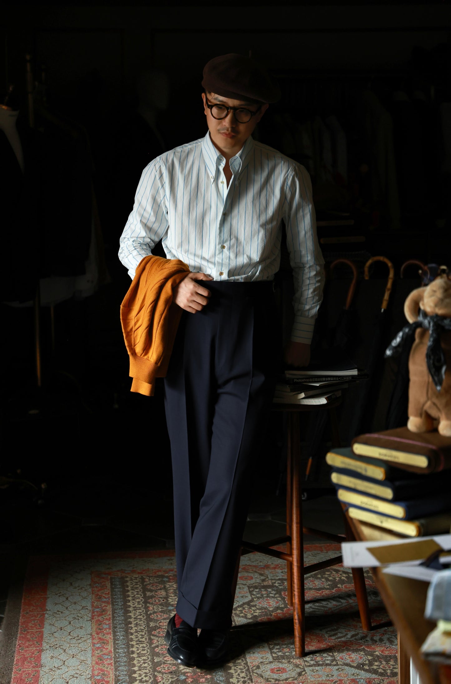 「Ink Sea Blue」Suit Trousers