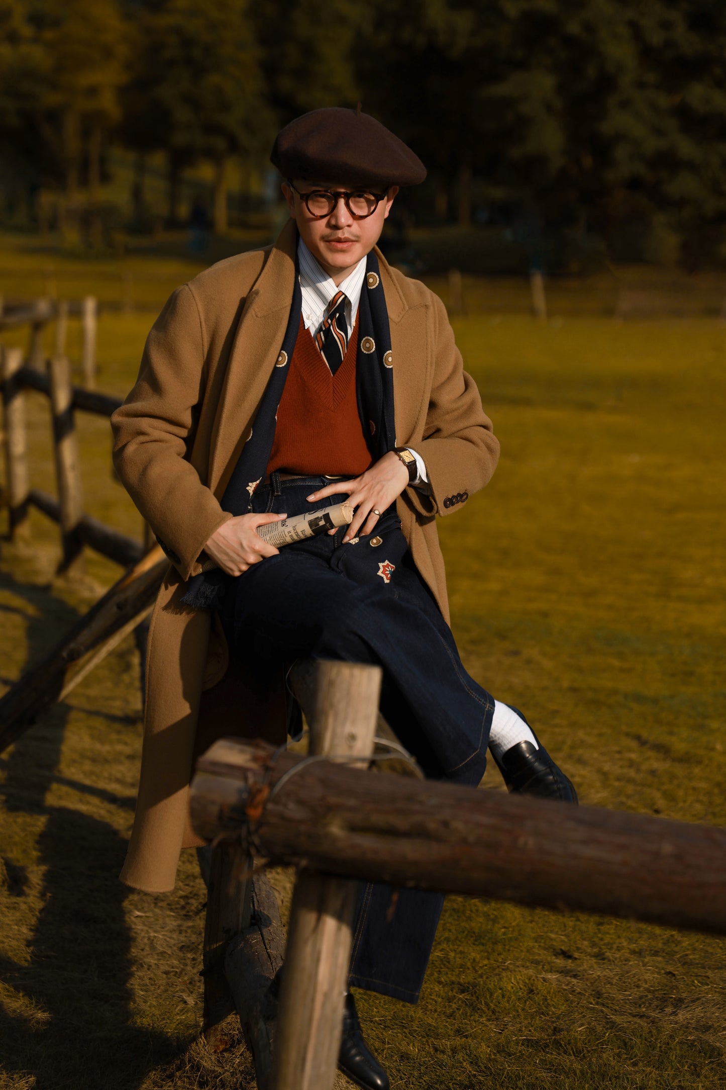 「Paisley」Merino Wool Mulberry silk-cashmere blend Shawl Scarf