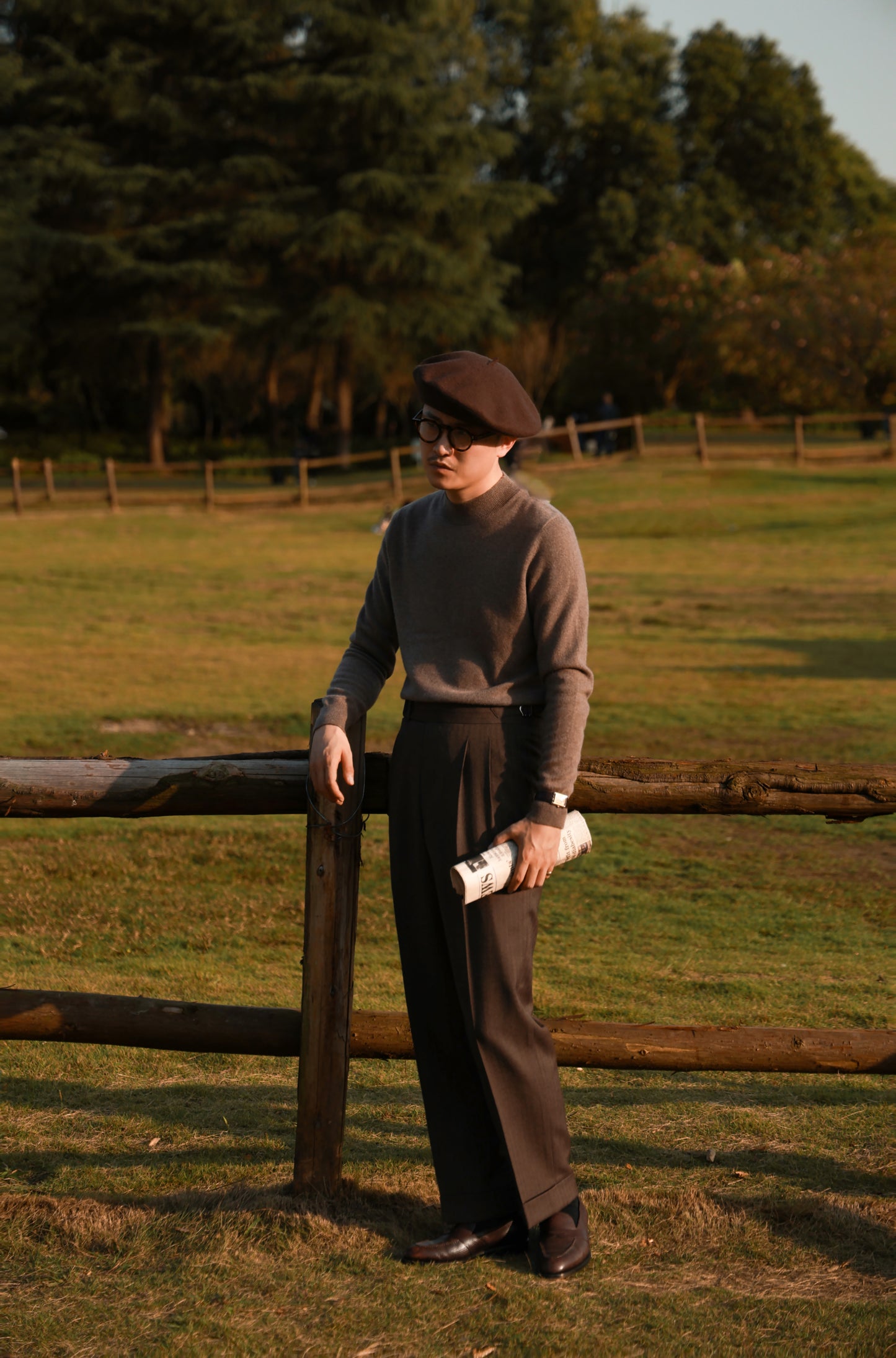 「Fallen leaf Herringbone」Dress Trousers