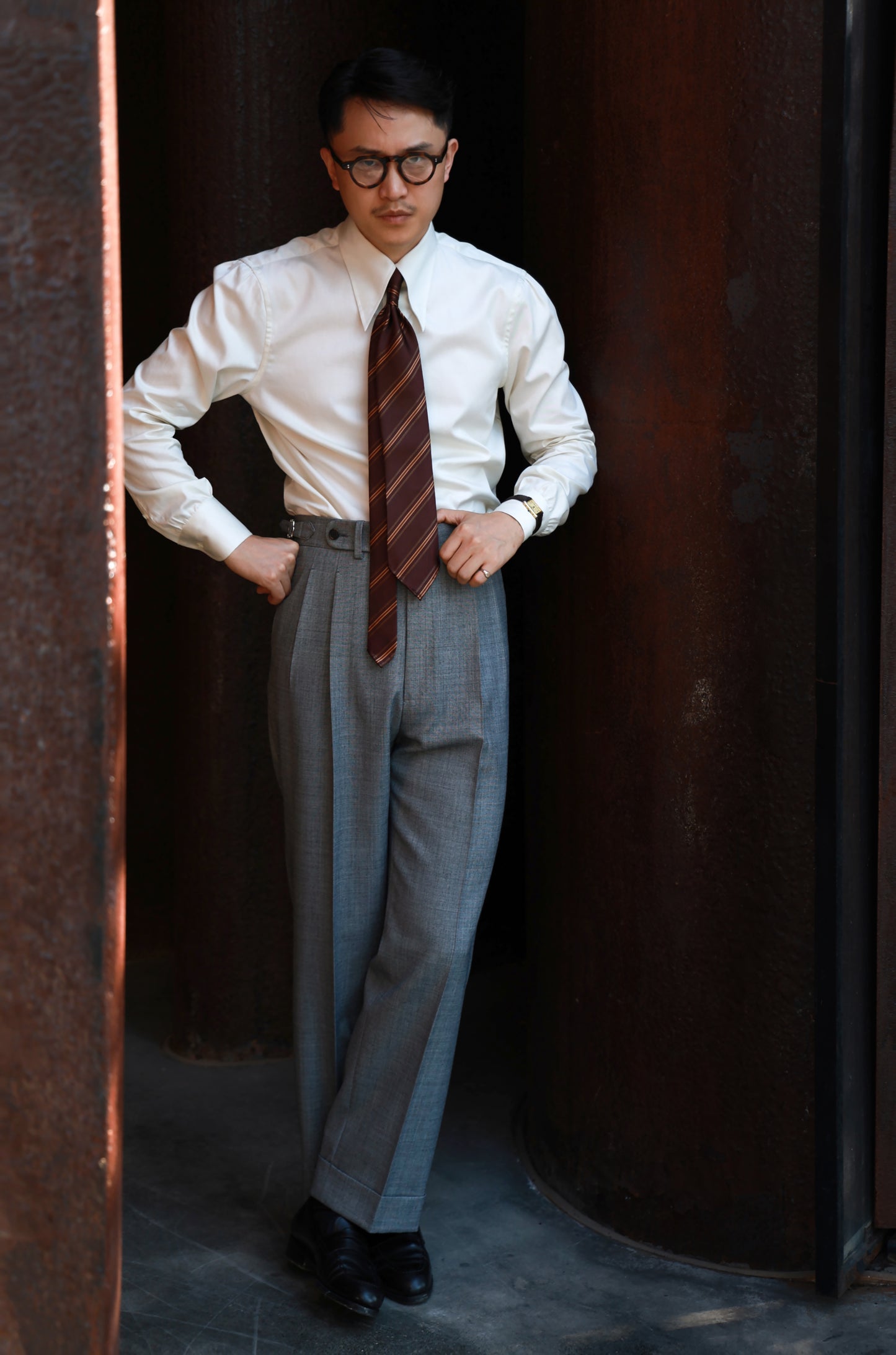 「Meteorite Grey」Suit Trousers