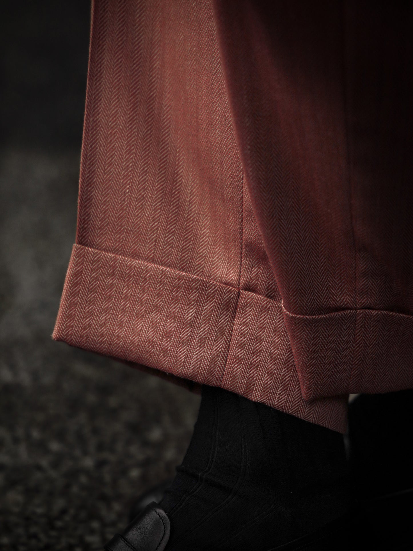 「Coral Herringbone」Suit trousers