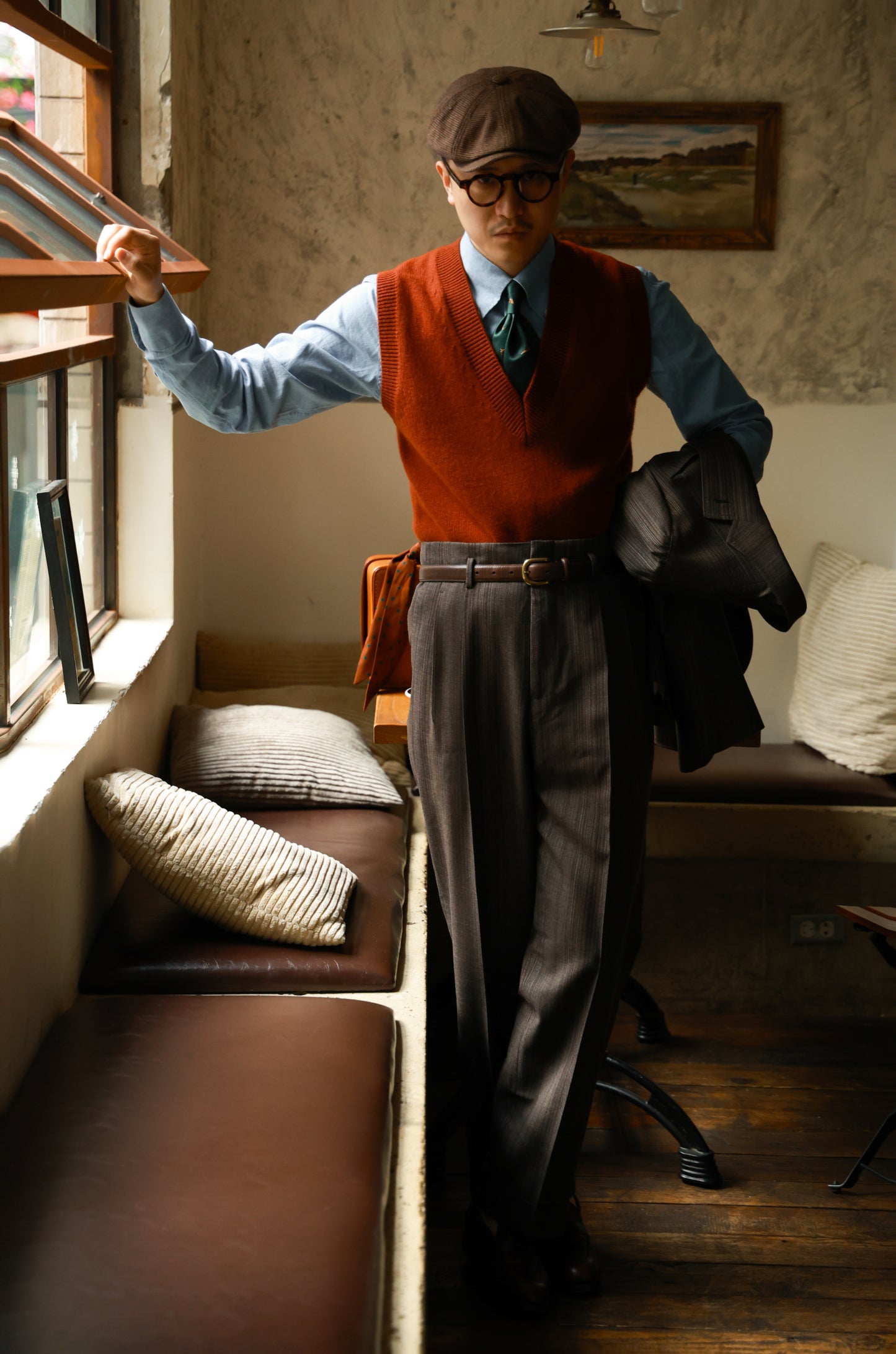 「Dry Leaf Autumn Forest」Dress Trousers