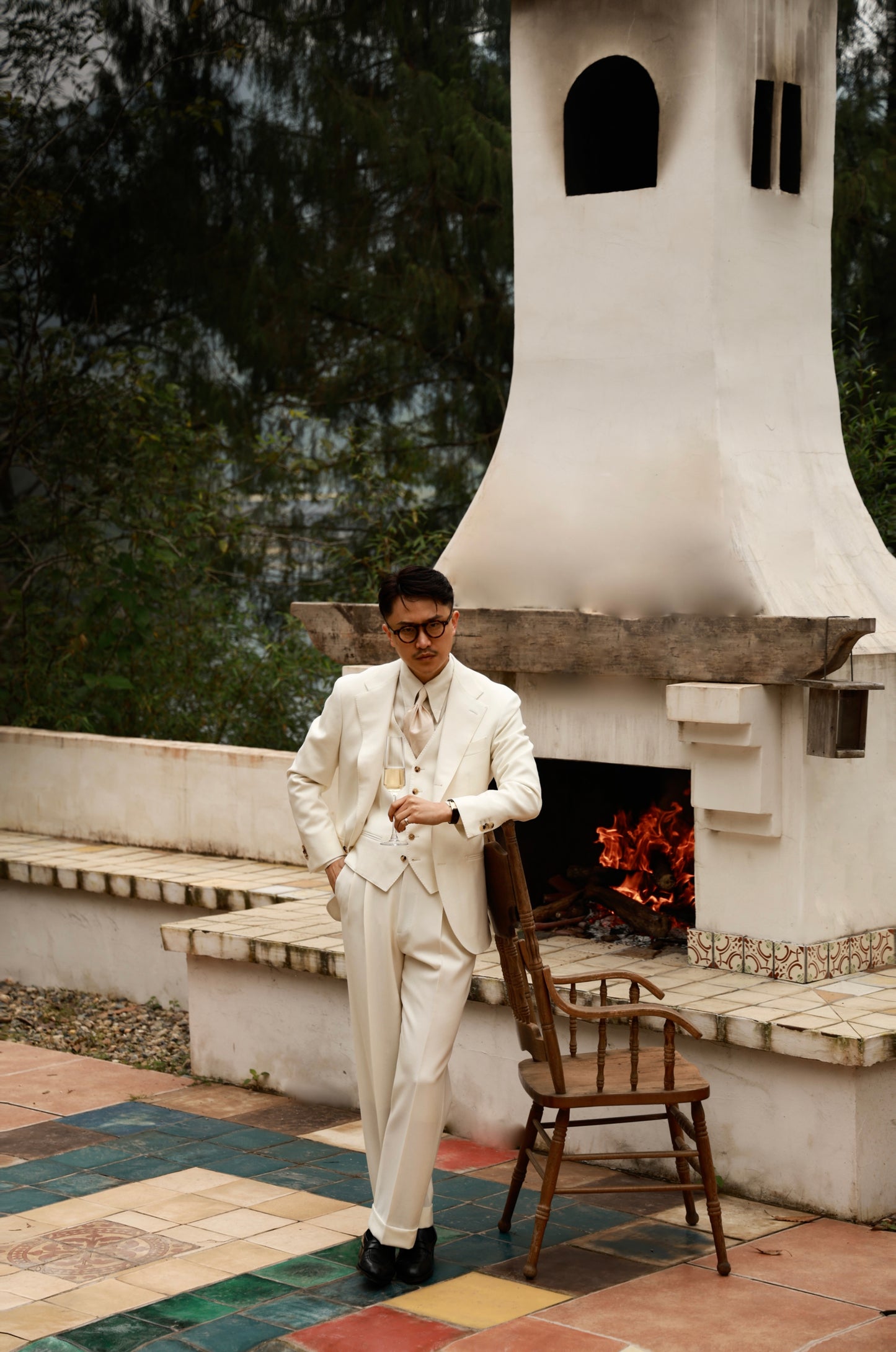「White Moonlight」Suit Trousers