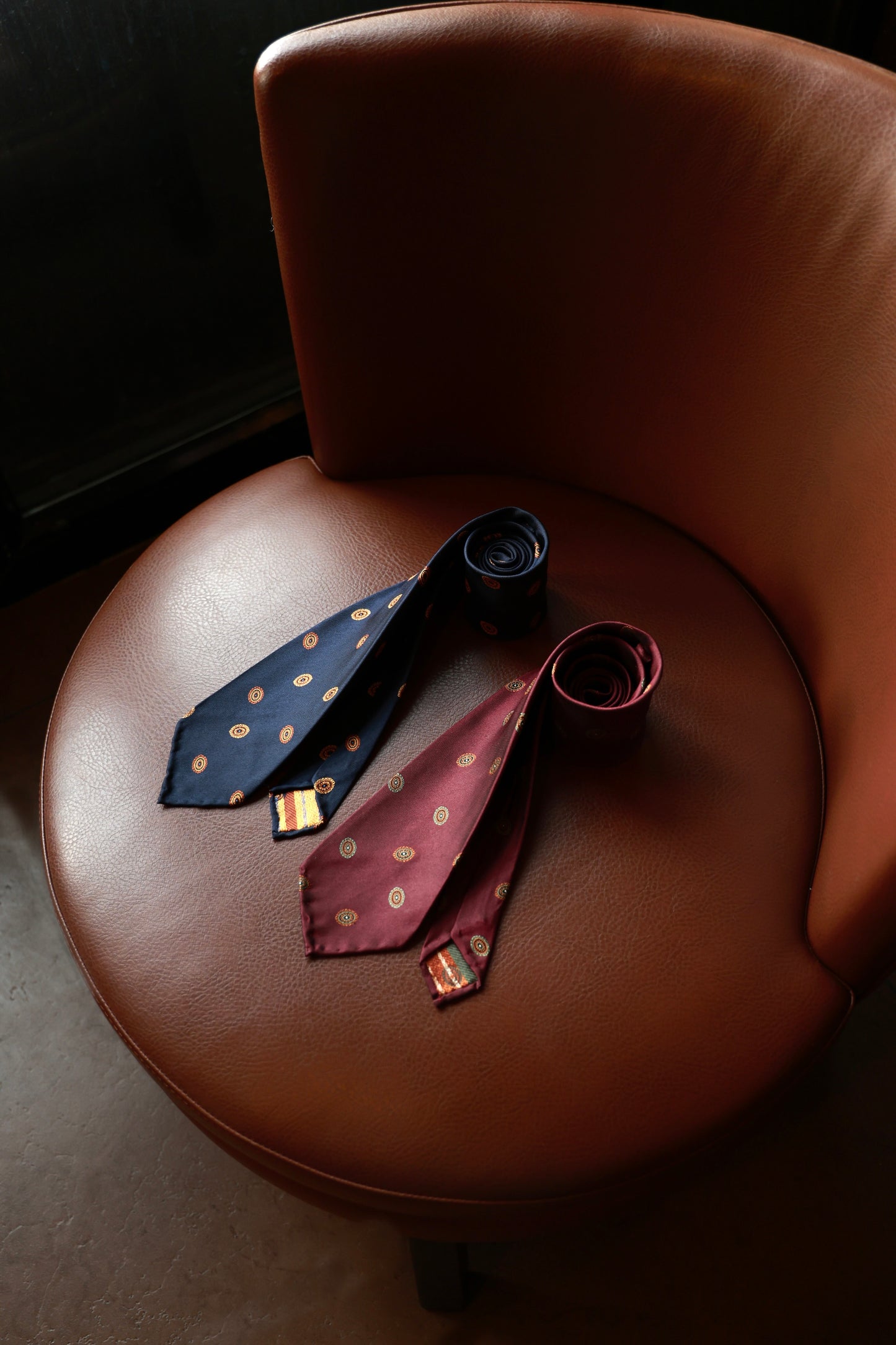「Mirror-Shadow Series」Mulberry silk Three-fold Tie F-03