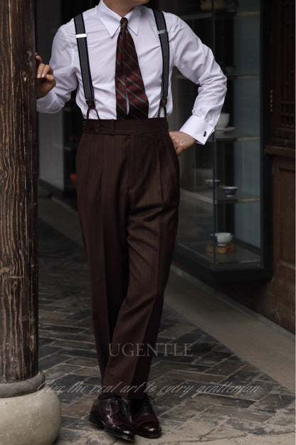 Snap-Tab Collar French Cuff Shirt — Elegant White