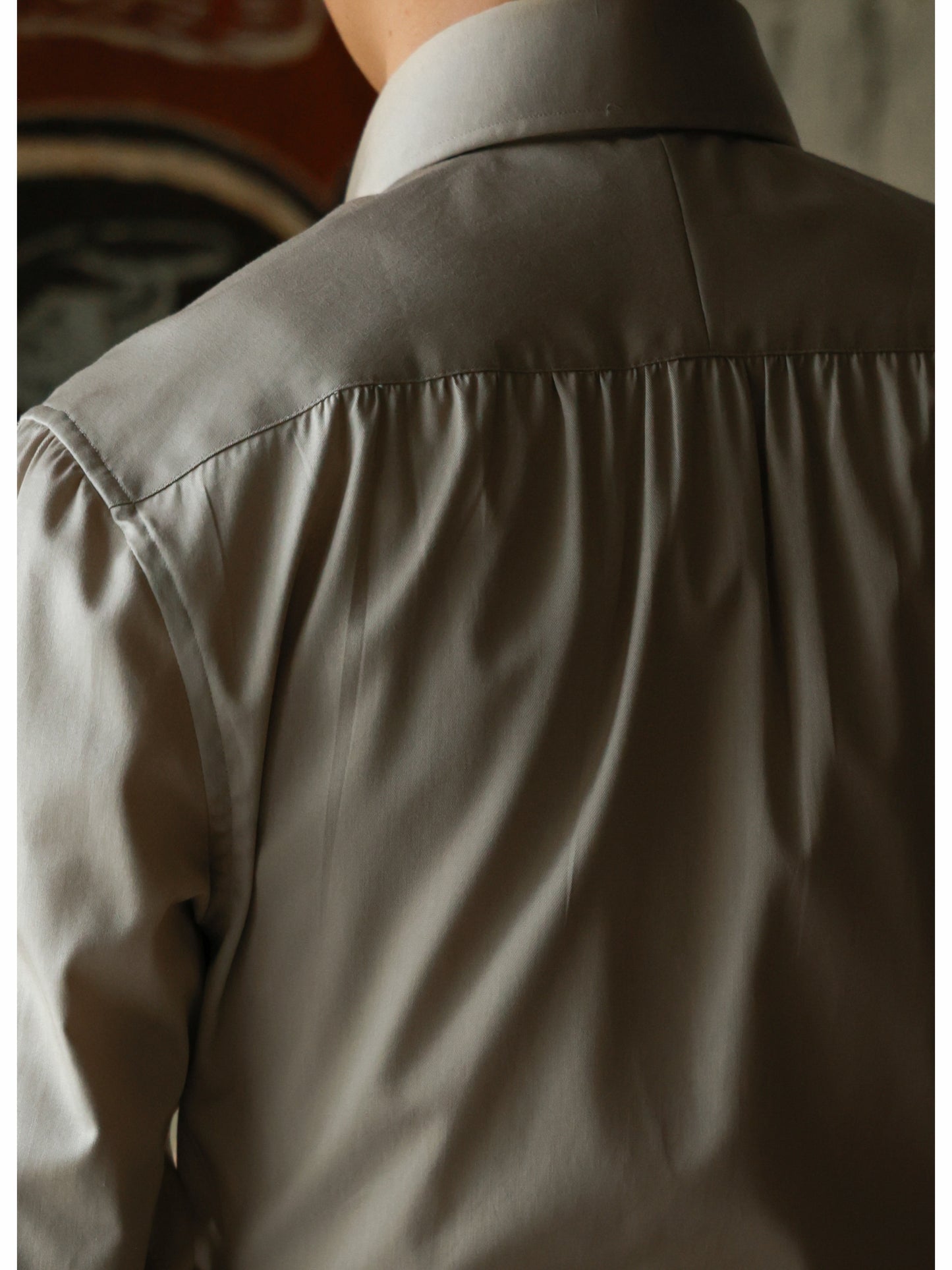「Vintage Latte」Spread Collar Shirt