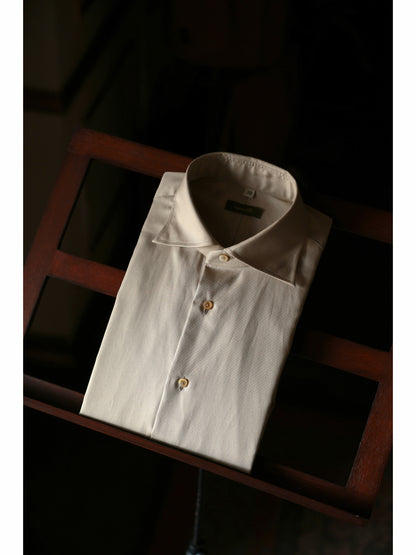 「Vintage Latte」Spread Collar Shirt