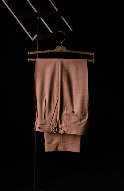 Suit Trousers with Parisian Side Adjusters and High-Waisted — Tangerine