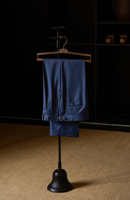 High-Waisted Straight-Leg Trousers with Side-Adjusters — Polar Atlantic Blue