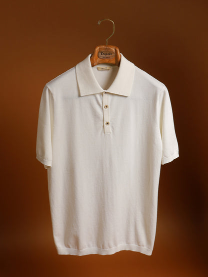 Cotton/Cashmere Classic Polo Off White