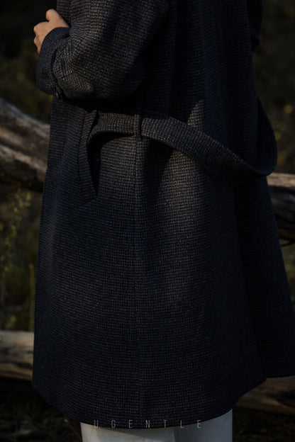 "Smoky Ink" Raglan Sleeve Balmark Coat 