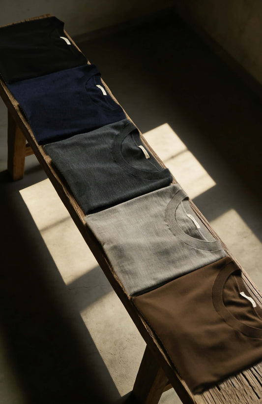 Superfine Silk Mist Wool Lightweight Knit Crewneck T-Shirt — Multiple Colors