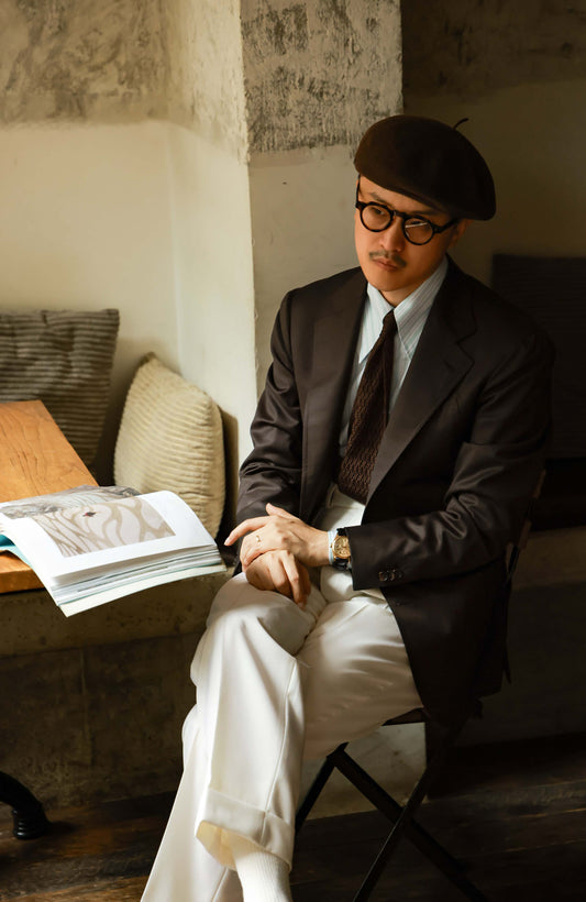 Half-Canvas Single-Breasted Suit Jacket — Truffle Brown