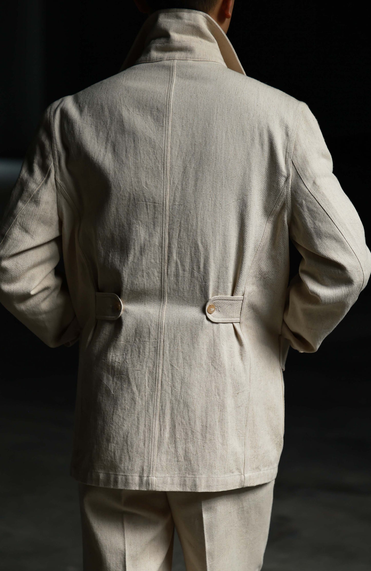 Heavyweight Linen Hemp French Workwear Jacket — Oat Beige