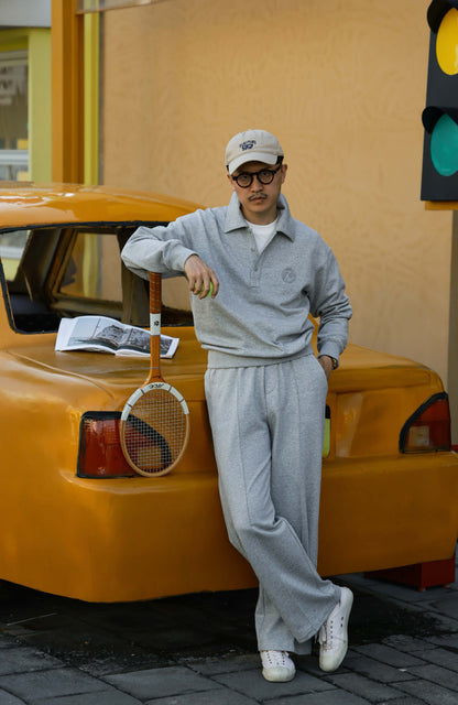 Unisex Long Sleeve Polo Sweatshirt — Lunar Gary