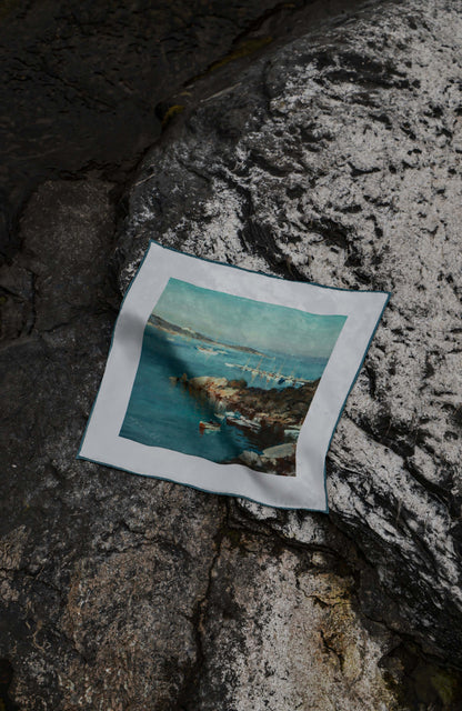 Silk Hand-Rolled Pocket Square — Homeward Sail