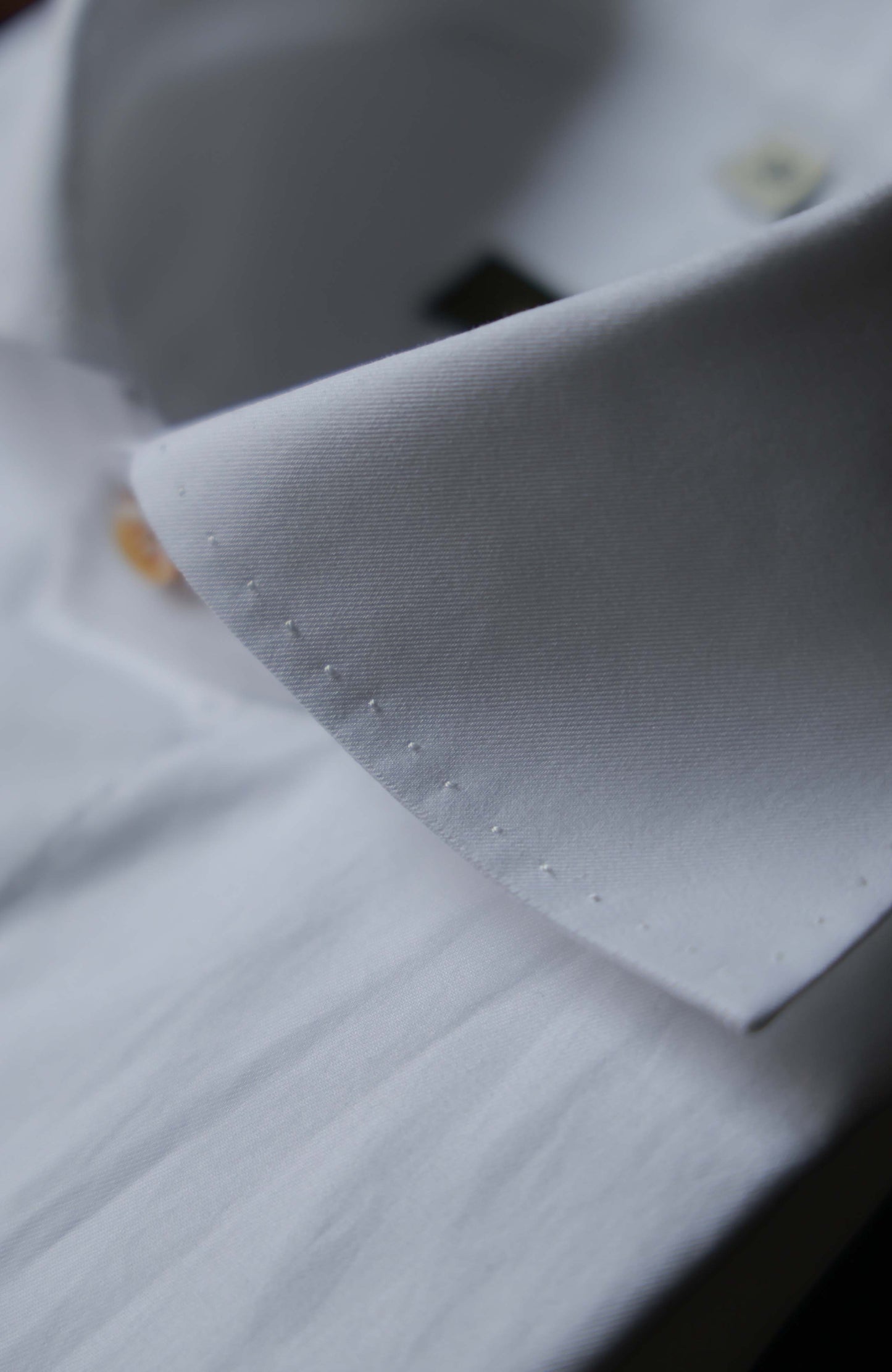 Handcrafted Cutaway Collar Shirt in Italian CANCLINI Cotton — Snow Peak White