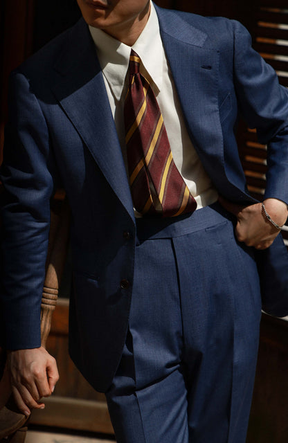 Half-Canvas Single-Breasted Suit Jacket — Polar Atlantic Blue