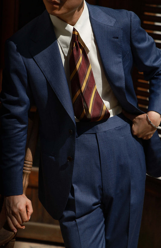 Half-Canvas Single-Breasted Suit Jacket — Polar Atlantic Blue