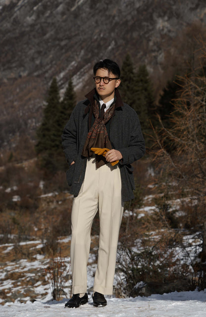 Coarse-Wool Naval Jacket — Graphite Grey