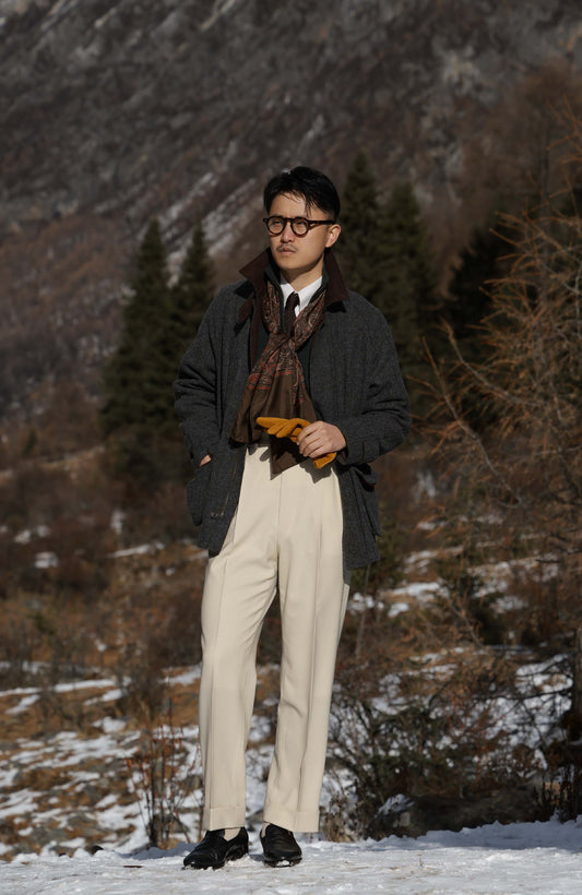 Coarse-Wool Naval Jacket — Graphite Grey