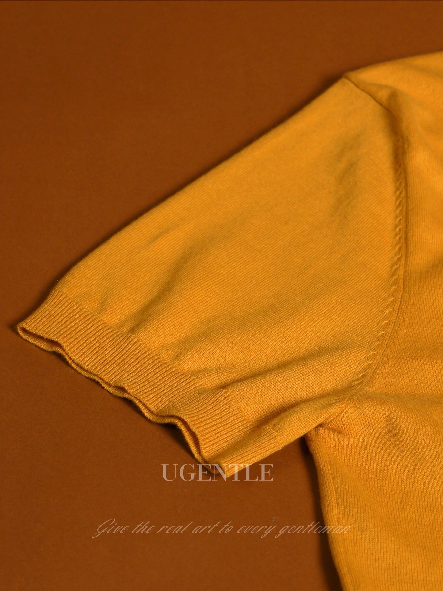 Cotton/Cashmere Classic Polo Amber Gold