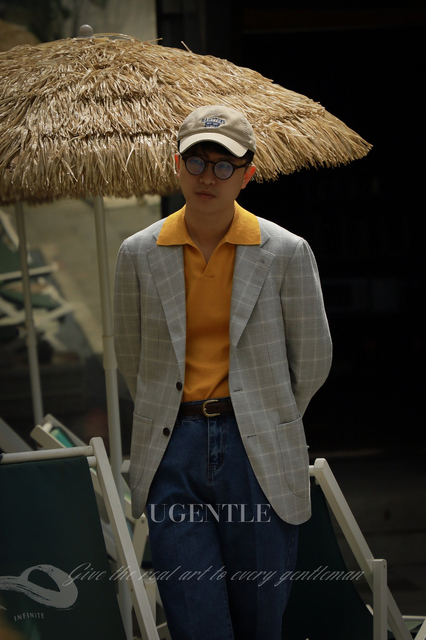 Cotton/Cashmere Classic Polo Amber Gold