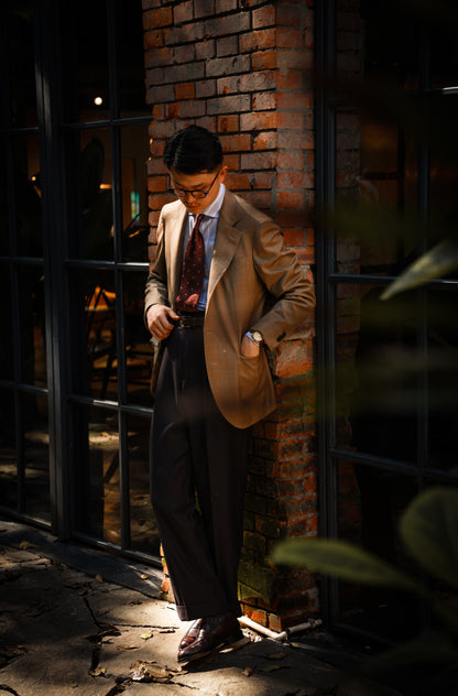 "Vintage red floral" tie 3 fold tie 