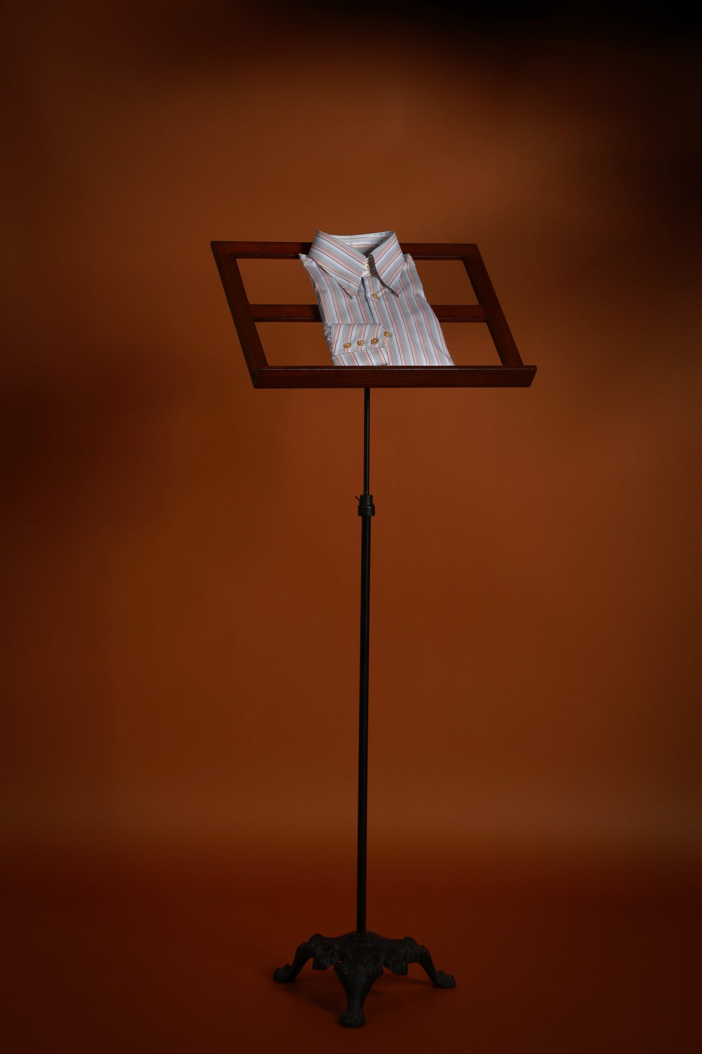 Handcrafted Long Point Collar Shirt — Capri Striped