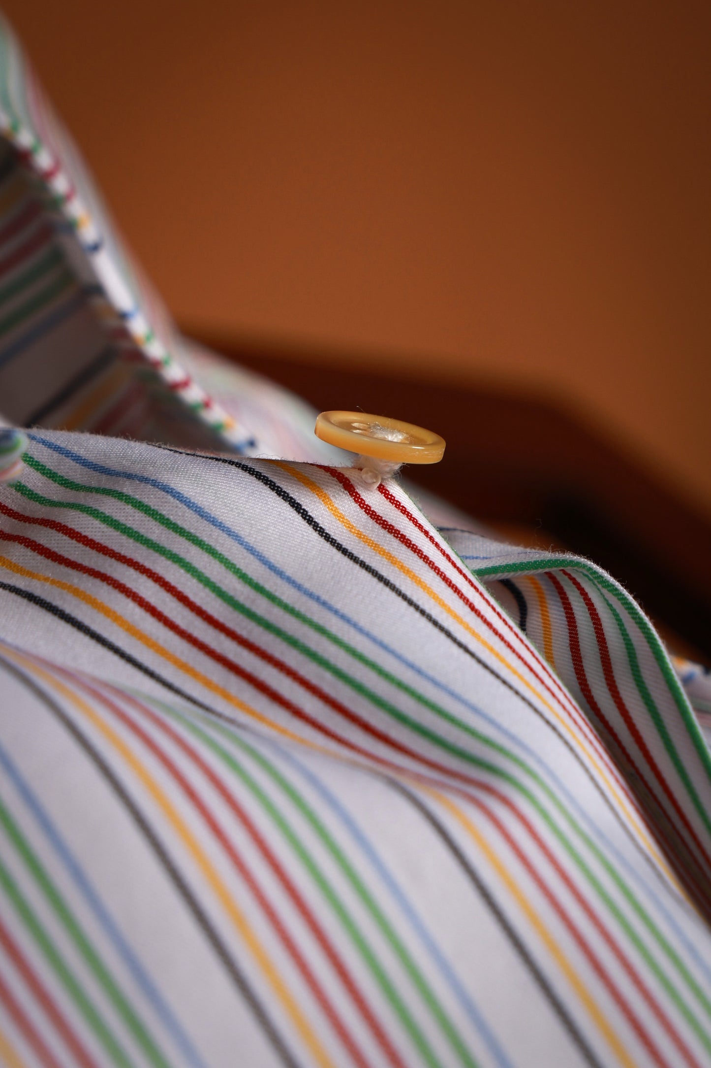 Handcrafted Long Point Collar Shirt — Capri Striped