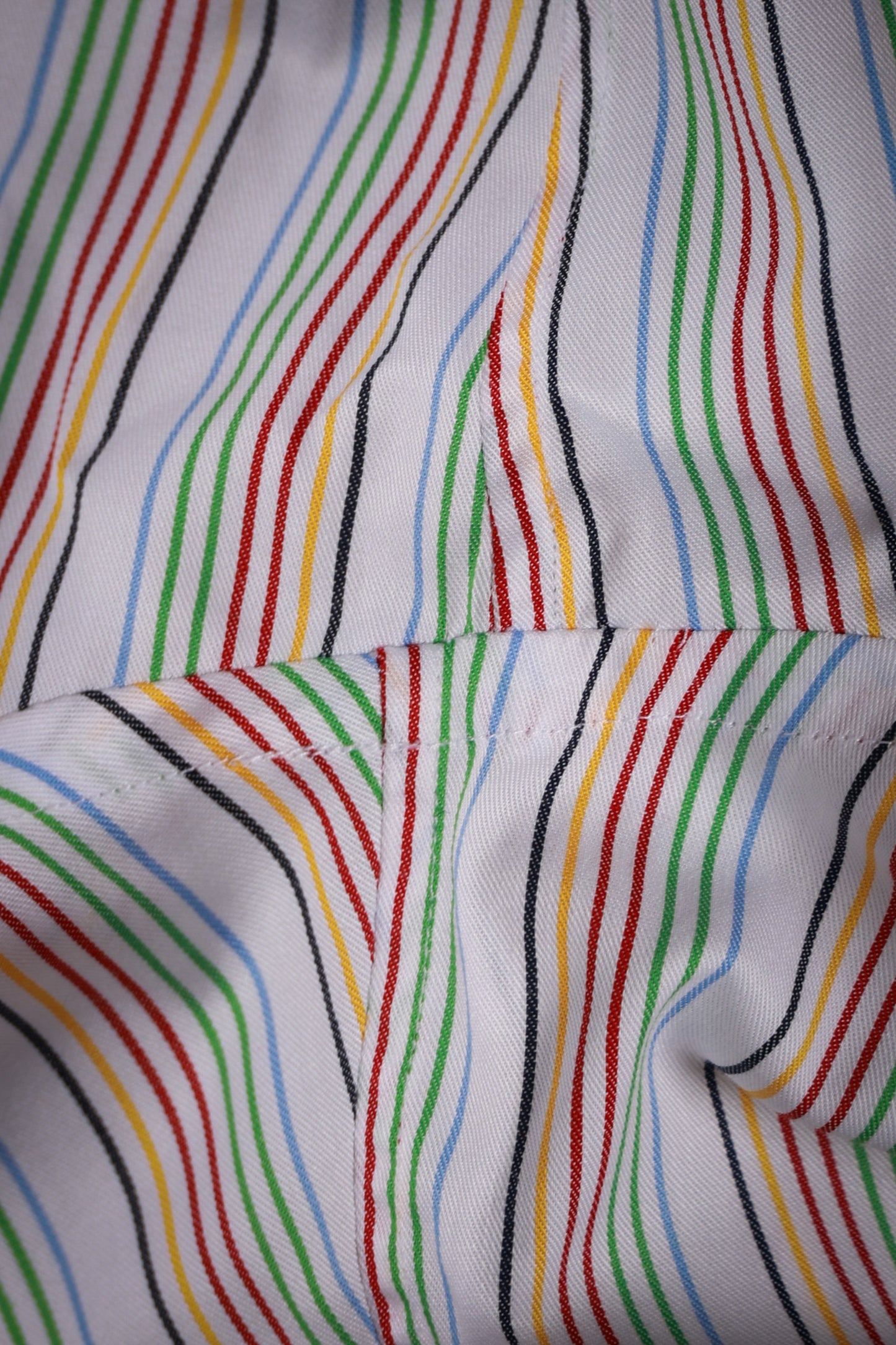 Handcrafted Long Point Collar Shirt — Capri Striped