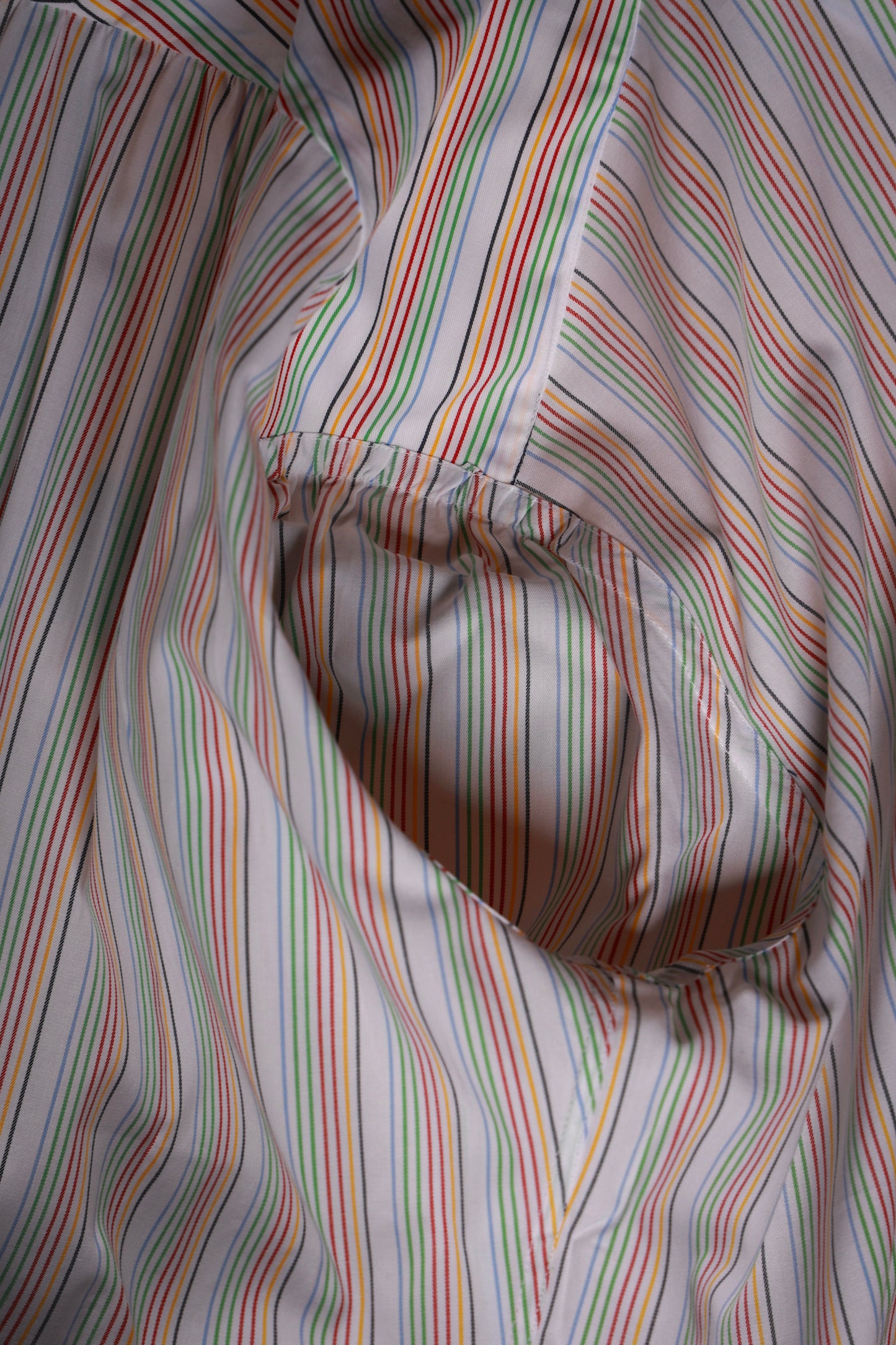 Handcrafted Long Point Collar Shirt — Capri Striped