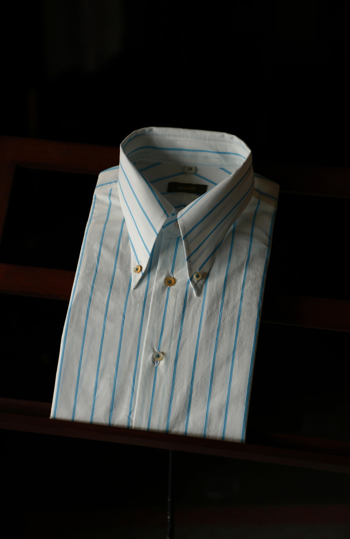 Long Point Button Down Collar Shirt — Glacier Stripe