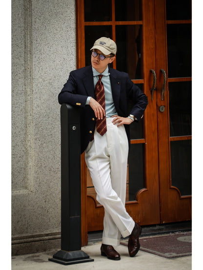 Wide-Spread Collar Shirt — Washed Denim