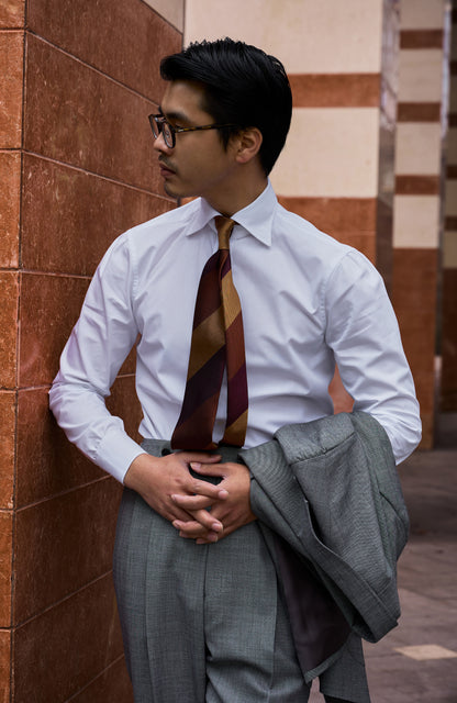 Spread Collar Shirt — White