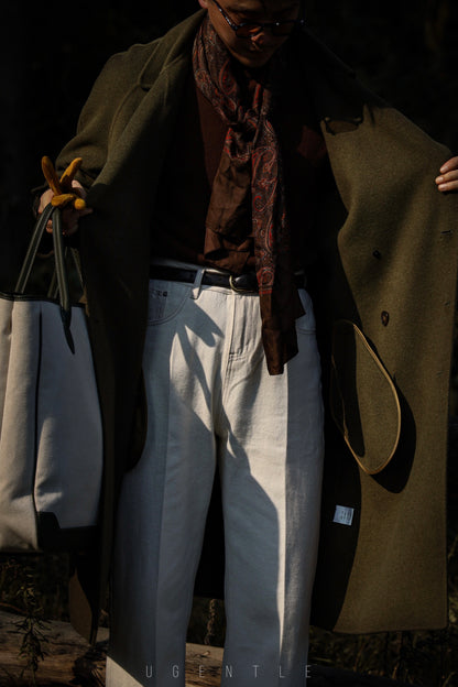 「Cedar Green」Balmacon Coat with Raglan sleeve