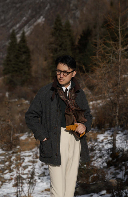 Coarse-Wool Naval Jacket — Graphite Grey