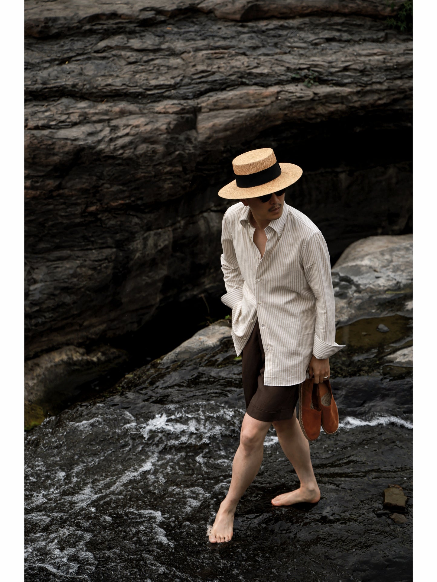 Gurkha Linen Shorts — Brown