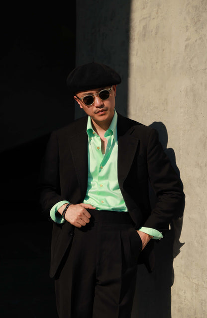 Handmade Linen Beret — Mountain Black