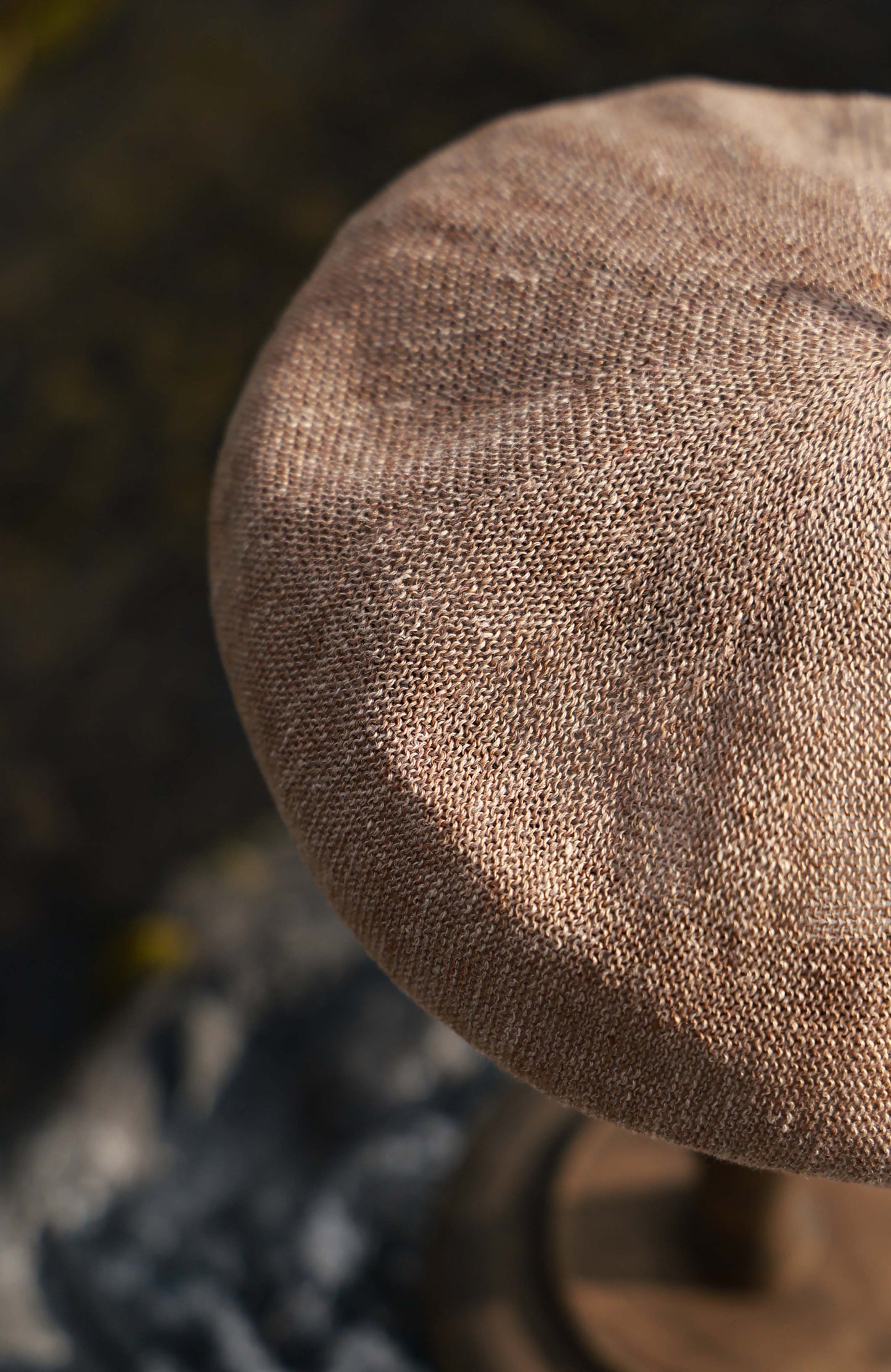 Handmade Linen Beret — Natural Linen