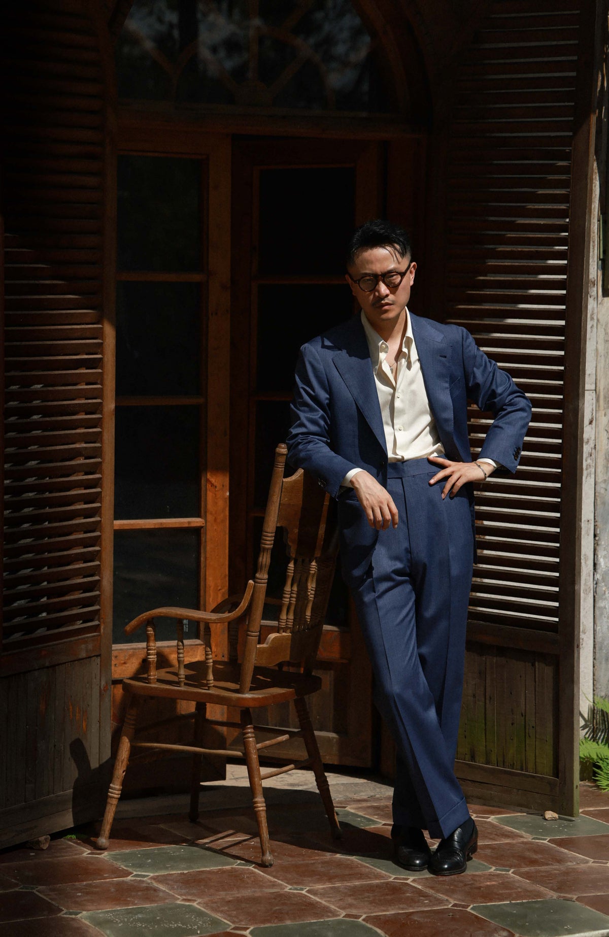 Half-Canvas Single-Breasted Suit Jacket — Polar Atlantic Blue