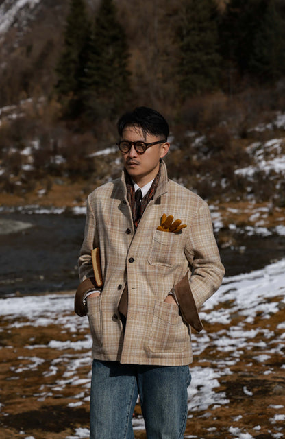 French Workwear Five-Pocket Jacket — Wheat Field Beige